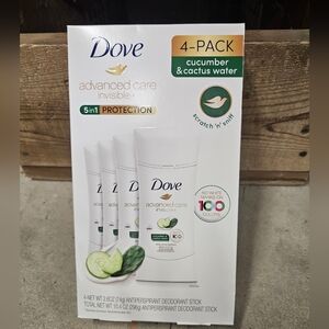 NWT - Dove advanced care invisible+ Antiperspirant Deodorant, 2.6 oz, 4-pack